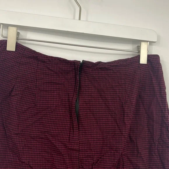 Vintage Y2K Grunge Goth Maroon Mini Skirt Size 13 - Picture 2 of 5